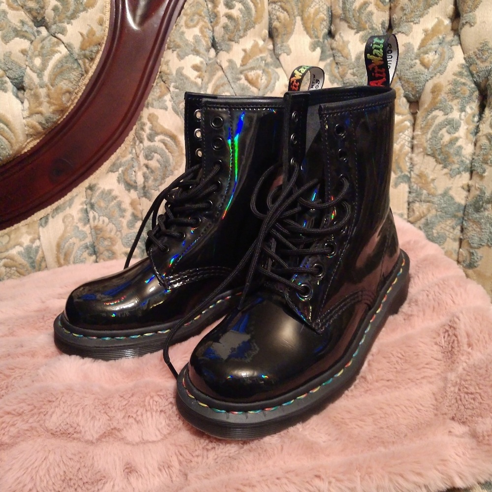 Size 5 black rainbow Dr. Martens  *pending trade*